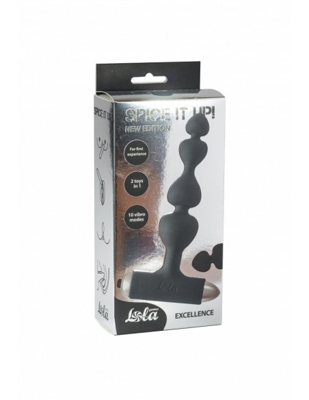 Korek analny wibrujący Spice It Up New Edition Excellence Black - Kulki i korki analne wibrujące - 3