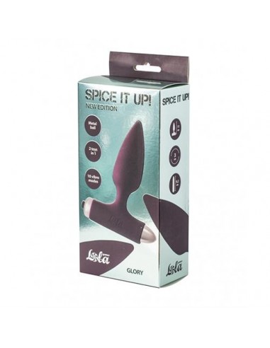 Korek analny wibrujący Spice It Up New Edition Glory Wine Red - Kulki i korki analne wibrujące - 2