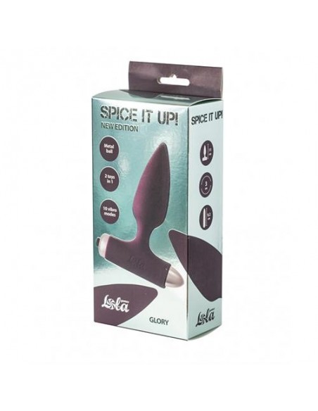 Korek analny wibrujący Spice It Up New Edition Glory Wine Red - Kulki i korki analne wibrujące - 2