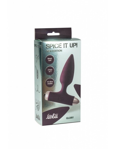 Korek analny wibrujący Spice It Up New Edition Glory Wine Red - Kulki i korki analne wibrujące - 3