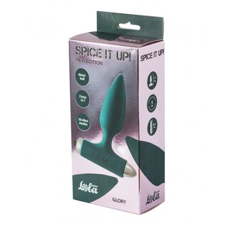 Wibrujący korek analny Spice It Up New Edition Glory - 10 trybów, silikon medyczny, dł. 15 cm, Ø 3,2 cm - 2