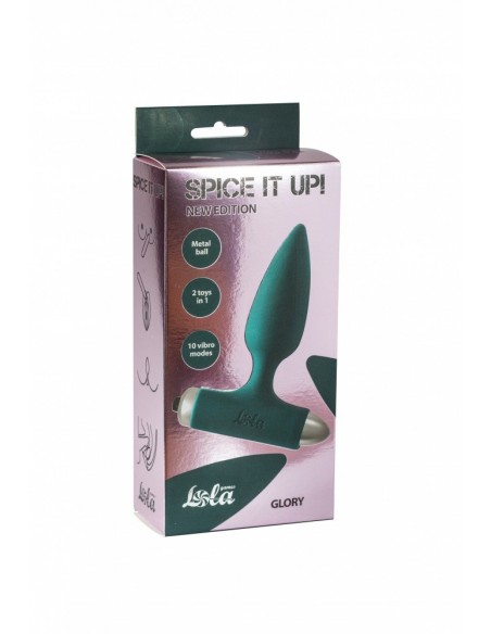 Korek analny wibrujący Spice It Up New Edition Glory Dark Green - Kulki i korki analne wibrujące - 3
