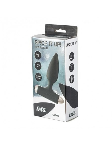 Korek analny wibrujący Spice It Up New Edition Glory Black - Kulki i korki analne wibrujące - 2