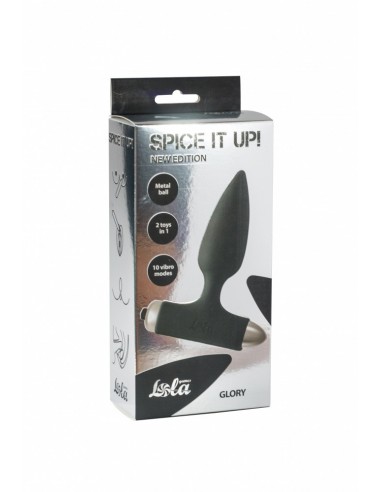 Korek analny wibrujący Spice It Up New Edition Glory Black - Kulki i korki analne wibrujące - 3