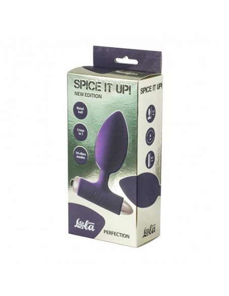 Korek analny wibrujący Vibrating Anal Plug Spice It Up New Edition Perfection Ultraviolet - Kulki i korki analne wibrujące - 2