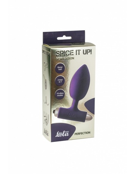 Korek analny wibrujący Vibrating Anal Plug Spice It Up New Edition Perfection Ultraviolet - Kulki i korki analne wibrujące - 3