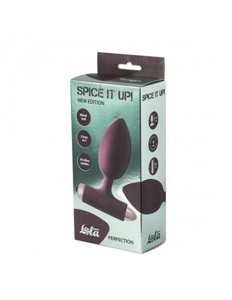 Korek analny wibrujący Spice It Up New Edition Perfection Wine Red - Kulki i korki analne wibrujące - 2