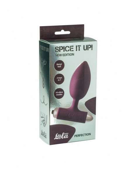 Korek analny wibrujący Spice It Up New Edition Perfection Wine Red - Kulki i korki analne wibrujące - 3