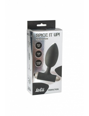 Korek analny wibrujący Spice It Up New Edition Perfection Black - Kulki i korki analne wibrujące - 3