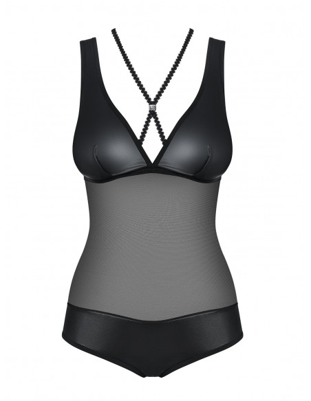 Uwodzicielska bielizna Leatheria body czarne  S/M - Body - 5