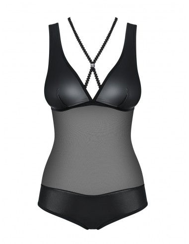 Uwodzicielska bielizna Leatheria body czarne L/XL - Body - 5