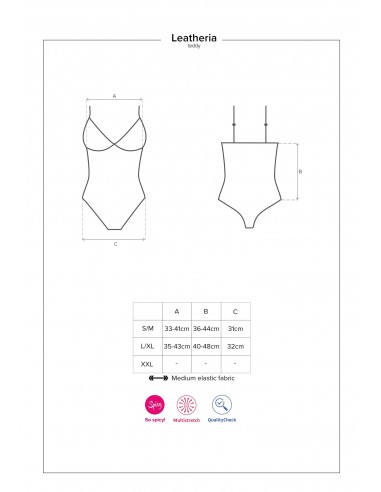 Uwodzicielska bielizna Leatheria body czarne L/XL - Body - 7