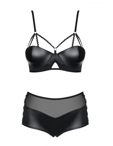 Komplet Bielizny Leatheria 2-Częściowy Czarny L/Xl - Komplety bielizny erotycznej - 5