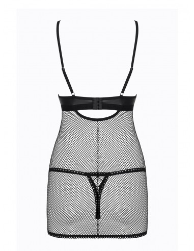 Bielizna Nocna Redella Koszulka I Stringi Czarna  S/M - Koszule nocne - 6