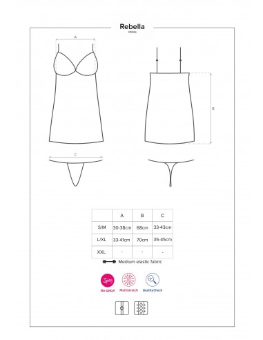 Odzież erotyczna Redella Sukienka Czarna  S/M - Sukienki, spódnice, spodnie - 7