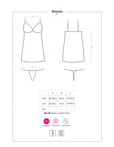 Odzież erotyczna Redella Sukienka Czarna  S/M - Sukienki, spódnice, spodnie - 7