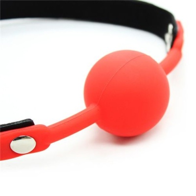 Knebel Ball Gag Block 4.5 cm czerwony - 1 2