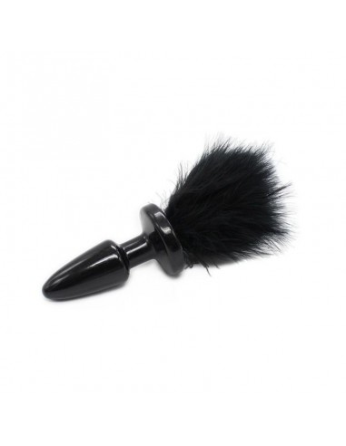 Korek analny z krótkim ogonkiem Funny Tail nero - Korki analne z ogonkiem - 1