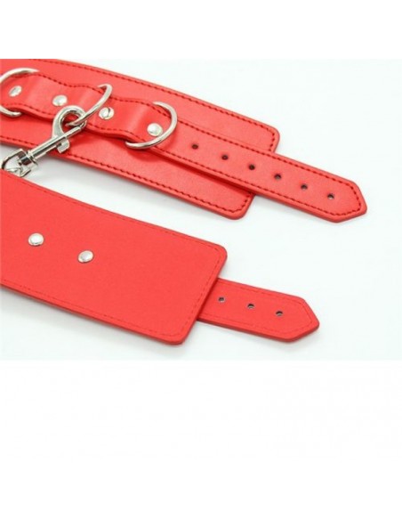 Kajdanki erotyczne Polsiere Cuffs Belt Red - Kajdanki erotyczne - 3