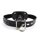 Knebel Penis Gag Short Block Black 6 cm z Kłódką - 1