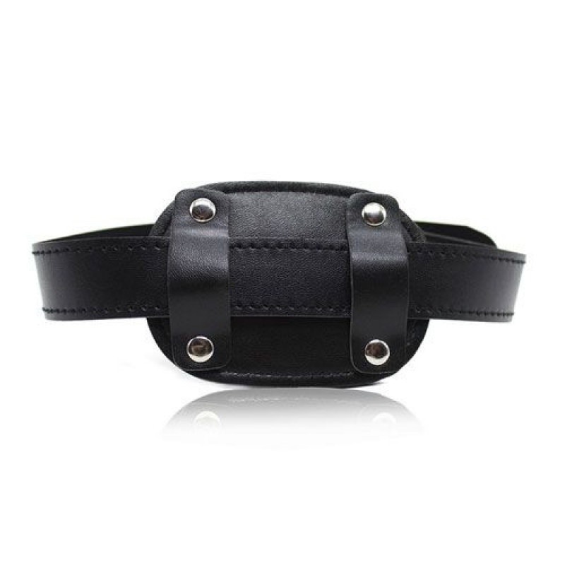 Knebel Penis Gag Short Block Black 6 cm z Kłódką - 3