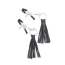 Klamerki na sutki Ribbon Nipples Clamps – regulowane zaciski z łańcuszkiem i wstążkami - 1