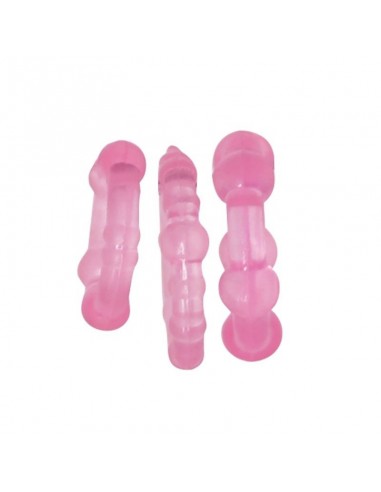 Zestaw pierścieni erekcyjnych Kit Di 3 Anelli Fallici Timeless Stud (Rosa) - Pierścienie erekcyjne niewibrujące - 2