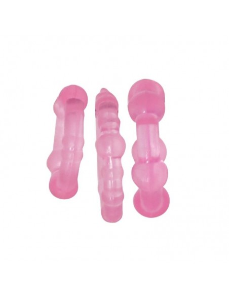 Zestaw pierścieni erekcyjnych Kit Di 3 Anelli Fallici Timeless Stud (Rosa) - Pierścienie erekcyjne niewibrujące - 2