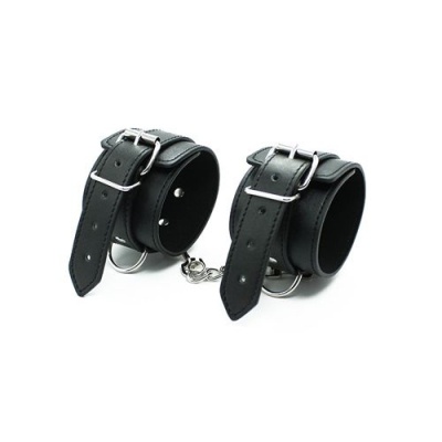 Kajdanki erotyczne Cuffs Belt czarne regulowane - 1
