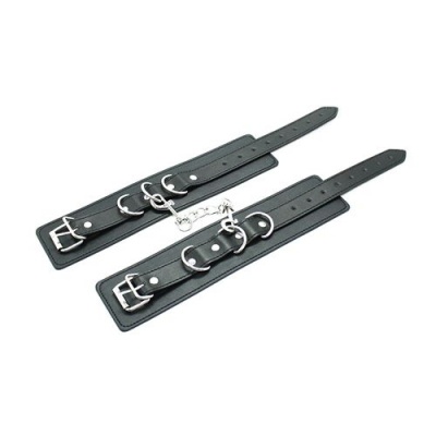 Kajdanki erotyczne Cuffs Belt czarne regulowane - 1 2