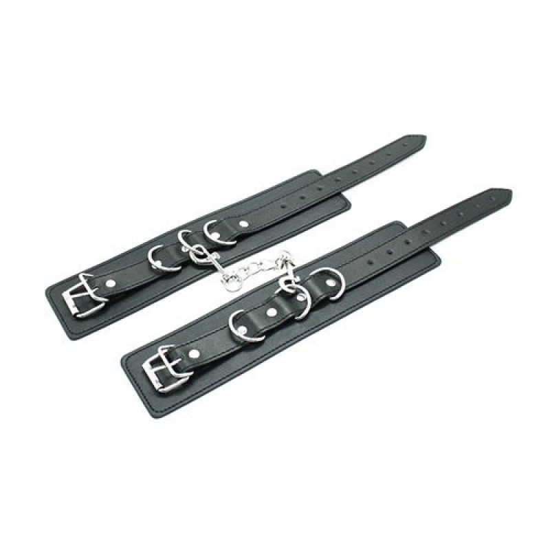 Kajdanki erotyczne Cuffs Belt czarne regulowane - 2