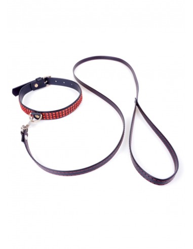 Smycz BDSM Leash Red Line - Chokery, obroże i smycze - 4