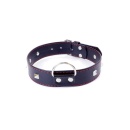 Obroża BDSM Collar With Studs 3 Cm Red Line - 1