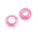 Zestaw 2 elastycznych pierścieni fallicznych Nubs w kolorze różowym (średnica 1,4 cm) - 1