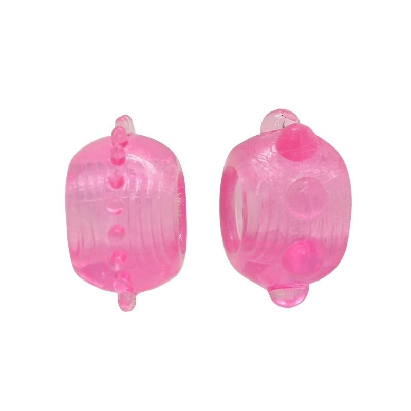 Zestaw 2 elastycznych pierścieni fallicznych Nubs w kolorze różowym (średnica 1,4 cm) - 3