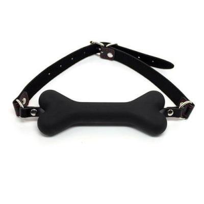 Knebel Easy Dog Gag – czarny, silikonowy, regulowany (12 cm) - 1