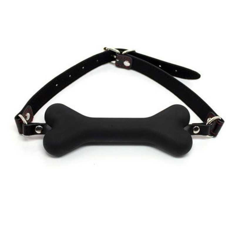 Knebel Easy Dog Gag – czarny, silikonowy, regulowany (12 cm) - 1