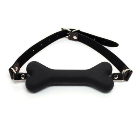 Knebel Easy Dog Gag – czarny, silikonowy, regulowany (12 cm) - 1