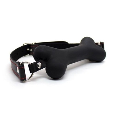 Knebel Easy Dog Gag – czarny, silikonowy, regulowany (12 cm) - 1 2