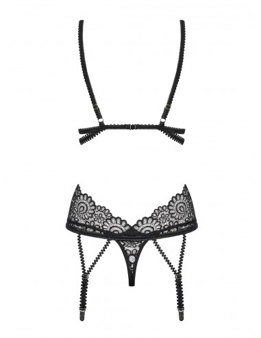 Zestaw Mixty Gorset I Stringi Czarny L/Xl - Komplety bielizny erotycznej - 6