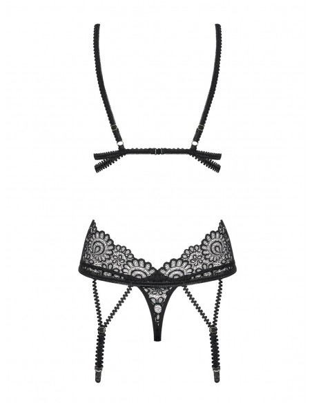 Zestaw Mixty Gorset I Stringi Czarny L/Xl - Komplety bielizny erotycznej - 6
