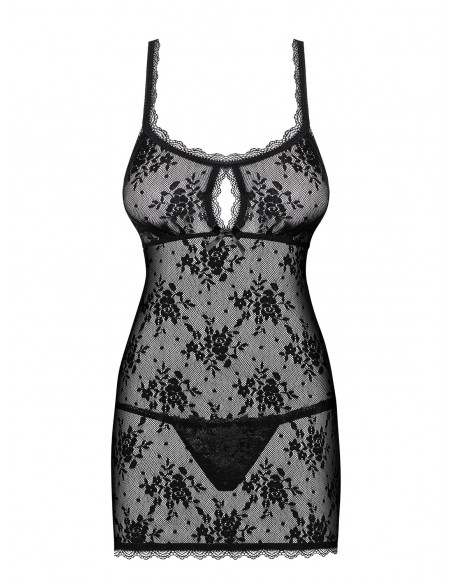 Bielizna nocna Behindy Babydoll I Stringi Czarne  S/M - Babydoll - 5