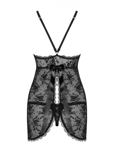 Bielizna nocna Behindy Babydoll I Stringi Czarne  S/M - Babydoll - 6