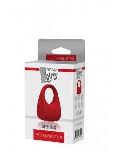 Pierścień Na Penisa Wibrujący Czerwony Revolution Sphinx - Pierścienie erekcyjne wibrujące - 1 2