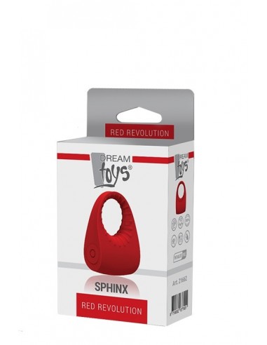 Pierścień Na Penisa Wibrujący Czerwony Revolution Sphinx - Pierścienie erekcyjne wibrujące - 2