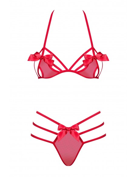 Komplet Bielizny Giftella 2-Częściowy Czerwony  S/M - Komplety bielizny erotycznej - 5