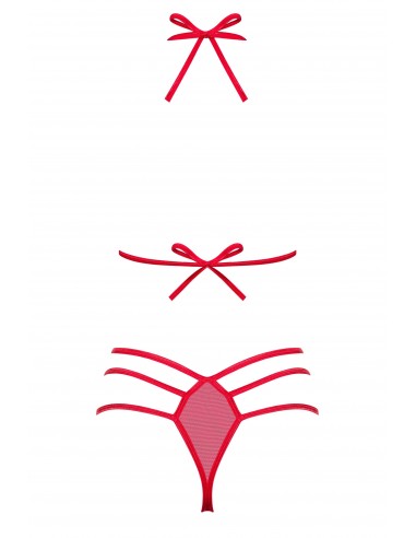 Komplet Bielizny Giftella 2-Częściowy Czerwony  S/M - Komplety bielizny erotycznej - 6