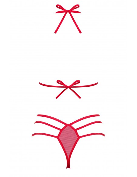 Komplet Bielizny Giftella 2-Częściowy Czerwony  S/M - Komplety bielizny erotycznej - 6
