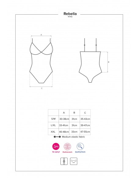 Redella body czarne XXL - Body - 7