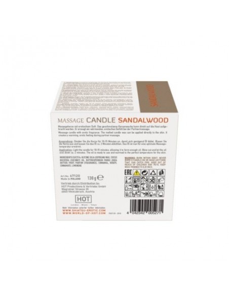 Świeca Do Masażu Shiatsu Massage Candle Sandalwood 130 g - Świece zapachowe do masażu - 3